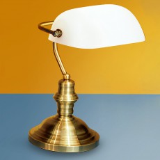 настолна лампа LA 4-587/1 Patina/Opal     (1xE27)