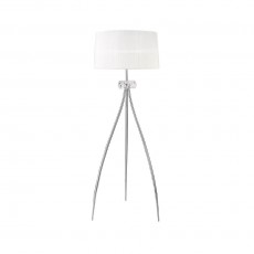 лампион / правостояща лампа @4638 Floor Lamp 3L Chrom/White Shade 3x13W E27