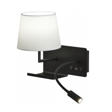 аплик, спот лампа A36641NIZQ (Wall lamp E27+LED 3000K Left Black)