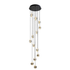 полилей 502368 ZARIA-LAMP 13L-BLACK/GOLD/CLEAR D60 DIMMABL