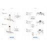 плафон 1814 SATIN NICKEL 3x2.5W LED G9 (incl) - Изображение 3