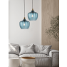 пендел 19175 PENDANT LAMP E27 MAX 40W GLASS INK BLUE - Изображение 1