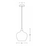 пендел 19175 PENDANT LAMP E27 MAX 40W GLASS INK BLUE - Изображение 2