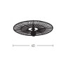 плафон, аплик 19253 CEILING LAMP E27 MAX 40W BLACK BAMBOO - Изображение 2