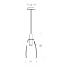 пендел 1966 PENDANT LIGHT LED 7W CLEAR GLASS - Изображение 2