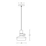 пендел 1992 PENDANT LAMP E27 MAX 40W WOOD LEATHER WHITE - Изображение 1
