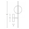 аплик 2003 SCONCE LIGHT LED 8W 3000K METAL BLACK-GOLD - Изображение 2