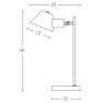 настолна лампа 20222 TABLE LAMP E27 MAX 25W METAL WHITE GOLD - Изображение 2