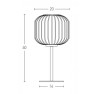 настолна лампа 20252 TABLE LAMP E27 MAX 25W METAL GLASS WHITE GOL - Изображение 3