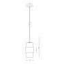 пендел 22002 PENDANT LIGHT E27 MAX 40W BLACK MATT CHROME - Изображение 2