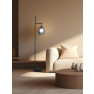 лампион / правостояща лампа 22053 FLOOR LAMP G9 MAX 5W SMOKED-OPAL GLASS BLAC - Изображение 2