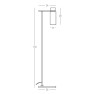 лампион / правостояща лампа 22136 FLOOR LAMP E14 MAX 8W BLACK-ANTIQUE BRASS - Изображение 2