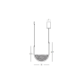 пендел 23167 PENDANT LED LIGHT 20W 3000K,4000K GOLD-CHAMP - Изображение 1