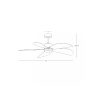 плафон 25328 CEILING FAN WITH LED LIGHT 15W 3000K-4000K-6 - Изображение 5