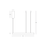 полилей 25365 PENDANT LED LIGHT UP-DOWN 59W 3000K BLACK AL - Изображение 1