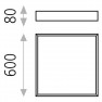 плафон P375960N (Ceiling lamp/60cm LED 3000K Black) - Изображение 2
