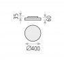 плафон P385140B Ceiling lamp/40cm LED 3000K White - Изображение 3