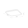 плафон 10994 AGNES SQUARE LED PRO WH 64W 4000K IP44 - Изображение 3