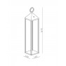 външна лампа ^6907 GRAPHITE LANTERN PORT. LARGE OUTDOOR IP54 2, - Изображение 3