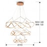 полилей 763455B MOLLY LED LAMP ?110 3 RING ROSE GOLD BLUET - Изображение 2