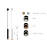 пендел, спот лампа 8877 Pend Mini GU10 Black - Изображение 4