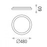 плафон P384811BDP (Ceiling lamp/48cm LED 4000K DALI/Push - Изображение 3