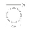 плафон P384831BDT (Ceiling lamp/78cm LED 4000K TRIAC Whit - Изображение 3