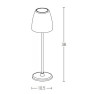 настолна лампа, външна лампа E194 OUTDOOR TABLE LAMP LED 2W BLACK - Изображение 3