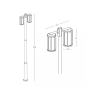 външна лампа E339 OUTDOOR LAMP POST 2XE27 MAX 15W ALUMINIUM BLA - Изображение 3