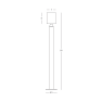външна лампа E409 OUTDOOR FLOOR LED LIGHT 8W 3000K SANDY BLACK - Изображение 3