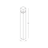 външна лампа E425 OUTDOOR BOLLARD LED LIGHT 15W 3000K DARK COFF - Изображение 2
