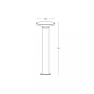 външна лампа E476 OUTDOOR BOLLARD LED LIGHT 11W 3000K CONCRETE - Изображение 3
