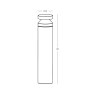външна лампа E478 OUTDOOR BOLLARD LED LIGHT 20W 3000K CONCRETE - Изображение 3