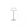 настолна лампа, външна лампа E487 OUTDOOR PORTABLE TABLE LAMP LED 2W 2700K TOUC - Изображение 3
