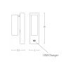 аплик H35 SCONCE LED 3W METAL BLACK USB - Изображение 2