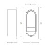 аплик H43 SCONCE RECESSED LED 3W METAL BLACK - Изображение 3