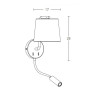 аплик H57 SCONCE LED 3W+E27 MAX 40W METAL BLACK - Изображение 2
