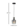 пендел 12809 I3 - VENIZE - LAMP 1L BLACK-SMOKE - Изображение 4