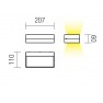 аплик, външна лампа 9135 LIMA LED AP 2X4.5W IP54 DG - Изображение 2
