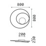 плафон OZ PL D080 ON-OFF OTTONE 3000K - Изображение 1