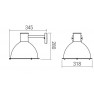 аплик, външна лампа 9526 WORK AP E27 60w IP44 BK(mare) - Изображение 1