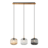 полилей 22074 PENDANT LAMP 3XE27 MAX 40W GLASS CLEAR-SMOKE