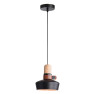 пендел 1990 PENDANT LIGHT 1XE27 BLACK WOOD LEATHER