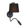 аплик H57 SCONCE LED 3W+E27 MAX 40W METAL BLACK