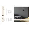 лампион / правостояща лампа 22032 FLOOR LIGHT LED 7W 3000K METAL BLACK GOLD - Изображение 3