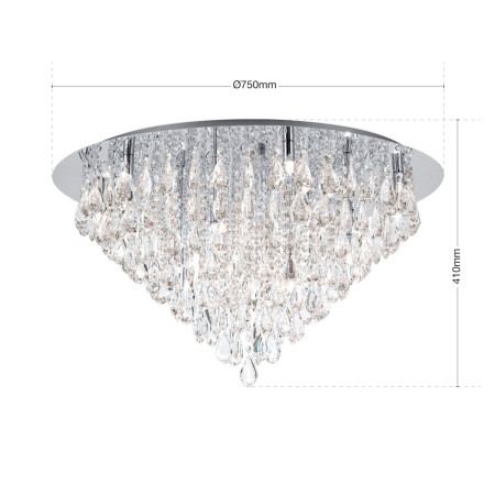 плафон DLU 2516/75 chrom (exkl. 12xG9/40W)(DLU2401/75 G4) - Изображение 6