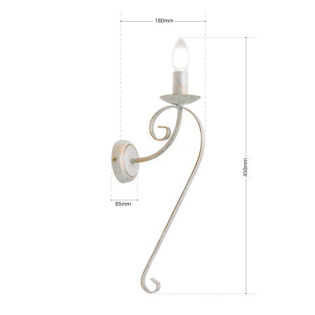аплик WA 2-1220/1 Elfenbein-gold   (1xE14) - Изображение 7
