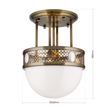 плафон DL 7-556/9/520 Patina/483 opal-glanzend - Изображение 6