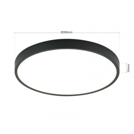 плафон DL 7-657/28 schwarz (LED28W/2300lm/3000K - Изображение 4