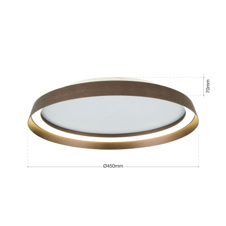 плафон DL 7-699/45 alu-bronze(LED38W/2400lm/3CC - Изображение 5